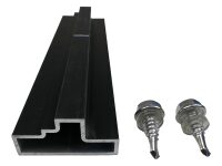 Schienenverbinder Einschubverbinder schwarz für 40x40 Alu Profile