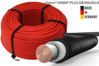 HIKRA® PLUS Meterware 1-100m 10mm²  rot schwarz Solarkabel 0% = Privatkunde Rot