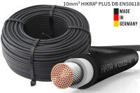 HIKRA® PLUS Meterware 1-100m 10mm²  rot schwarz Solarkabel 19% = Geschäftskunde Schwarz